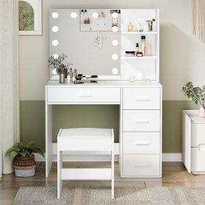 GJULGJUL-Vanity-Desk-with-Mirror-and-Lights